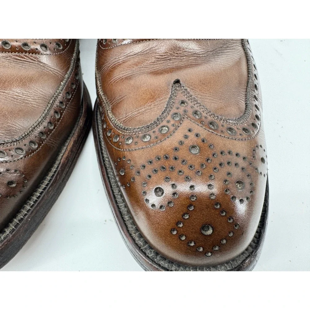 Allen Edmonds Boulevard 6375 Brown Leather Wingtip Oxford Shoes‎ Mens 10.5 C USA